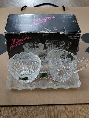 Madison Avenue Vintage Clear Lead Crystal Serveware Set - 24% PbO